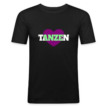 Dance - Men's Slim Fit T-Shirt - black - Front - Nik (191cm)