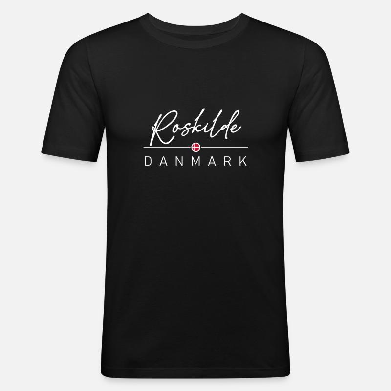 Dänemark - Roskilde - Danmark - Denmark - Männer Slim Fit T-Shirt - Schwarz