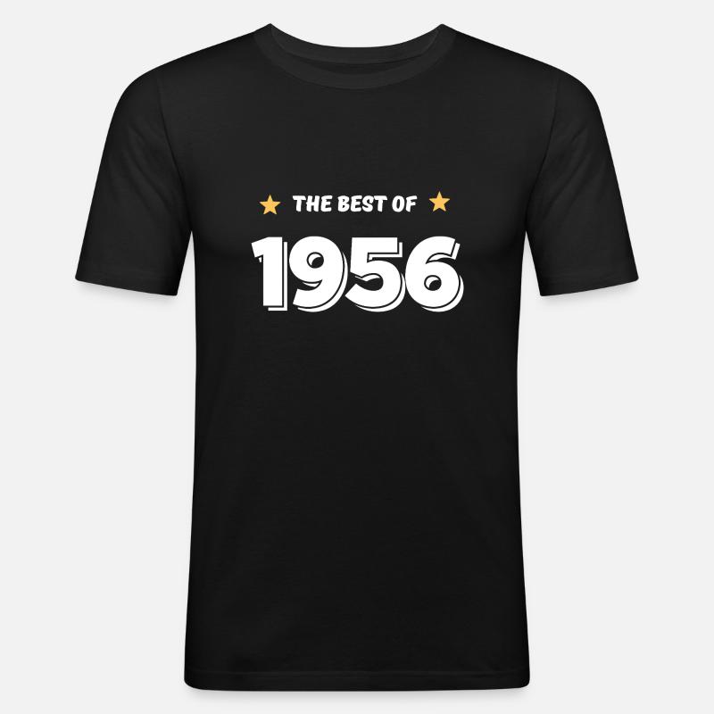 Das Beste von 1956 - Männer Slim Fit T-Shirt - Schwarz