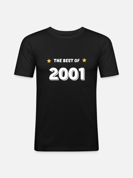 Best of 2001 - Men's Slim Fit T-Shirt - black