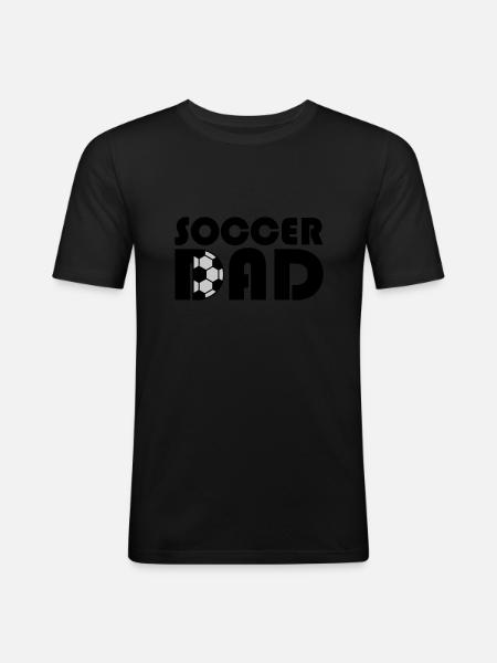 Design Soccer Dad Logo - Men's Slim Fit T-Shirt - black