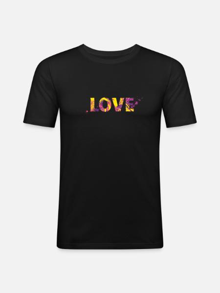 Love - Men's Slim Fit T-Shirt - black