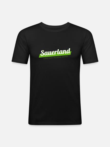 Sauerland Design - Männer Slim Fit T-Shirt - Schwarz