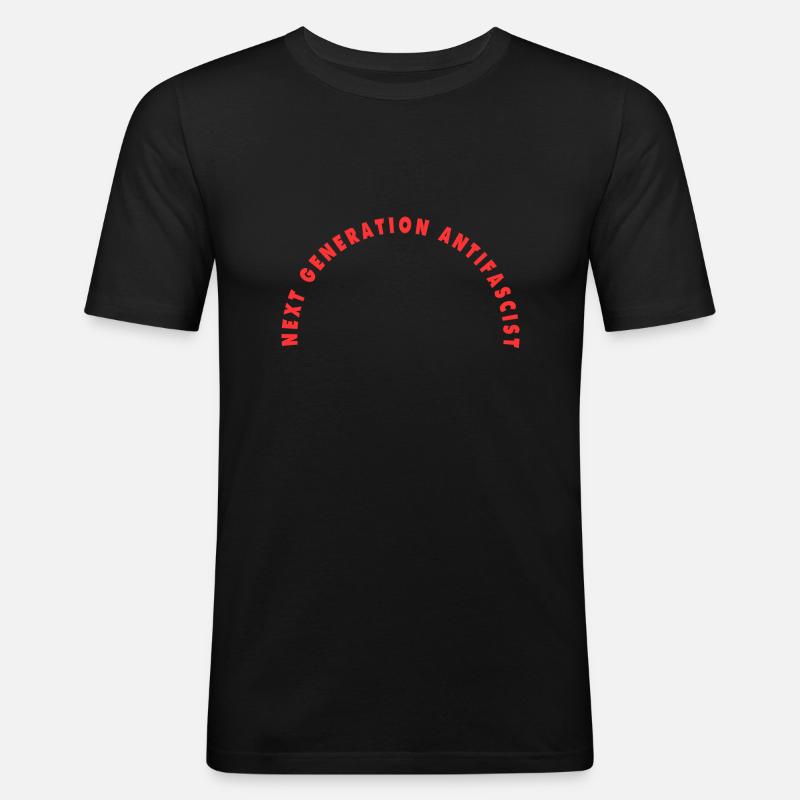 ANTIFASCIST NACHWUCHS - Männer Slim Fit T-Shirt - Schwarz