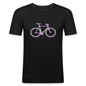 Vélos vélos de course cadeau été summer - T-shirt près du corps Homme - noir - Devant - Nik (191cm)