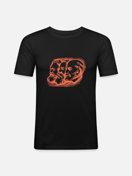 Chemnitz Gift Karl Marx Marxism - Men's Slim Fit T-Shirt - black