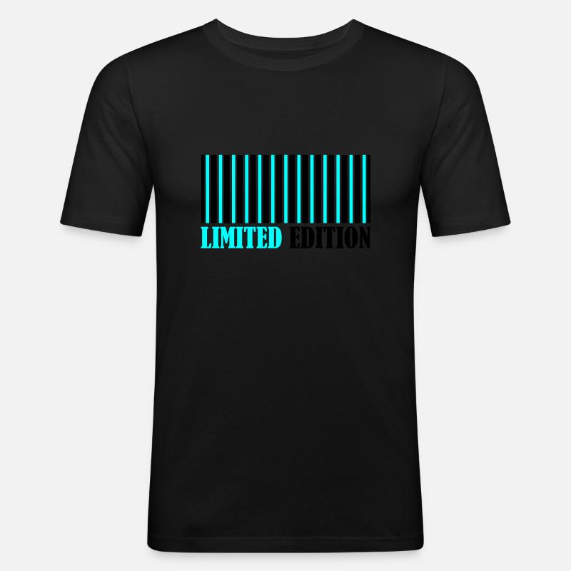 Barcode Limited Edition - Männer Slim Fit T-Shirt - Schwarz