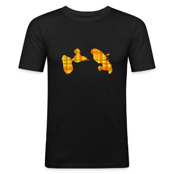 Guadeloupe Martinique - Männer Slim Fit T-Shirt - Schwarz - Vorne - Nik (191cm)