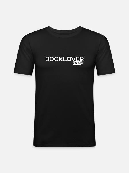 Booklover for life - Men's Slim Fit T-Shirt - black