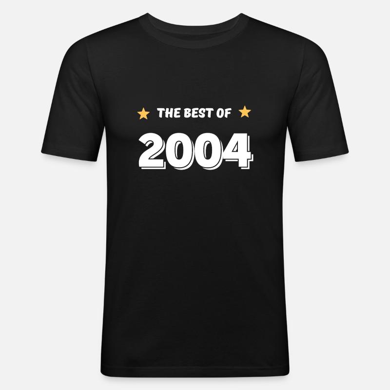 Das Beste aus 2004 - Männer Slim Fit T-Shirt - Schwarz