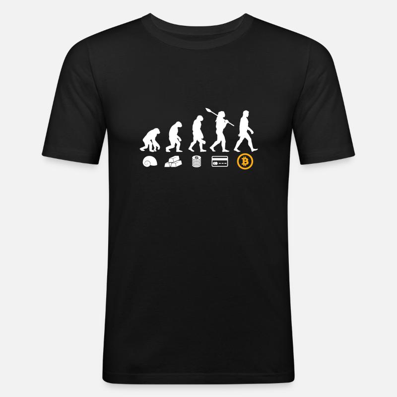 Bitcoin Money Evolution - Men's Slim Fit T-Shirt - black