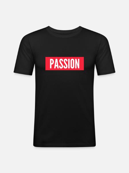 PASSION - Men's Slim Fit T-Shirt - black