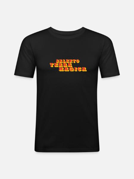 "Salento Magic Land" - Men's Slim Fit T-Shirt - black
