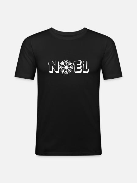 NOEL FLOCON - T-shirt près du corps Homme - noir