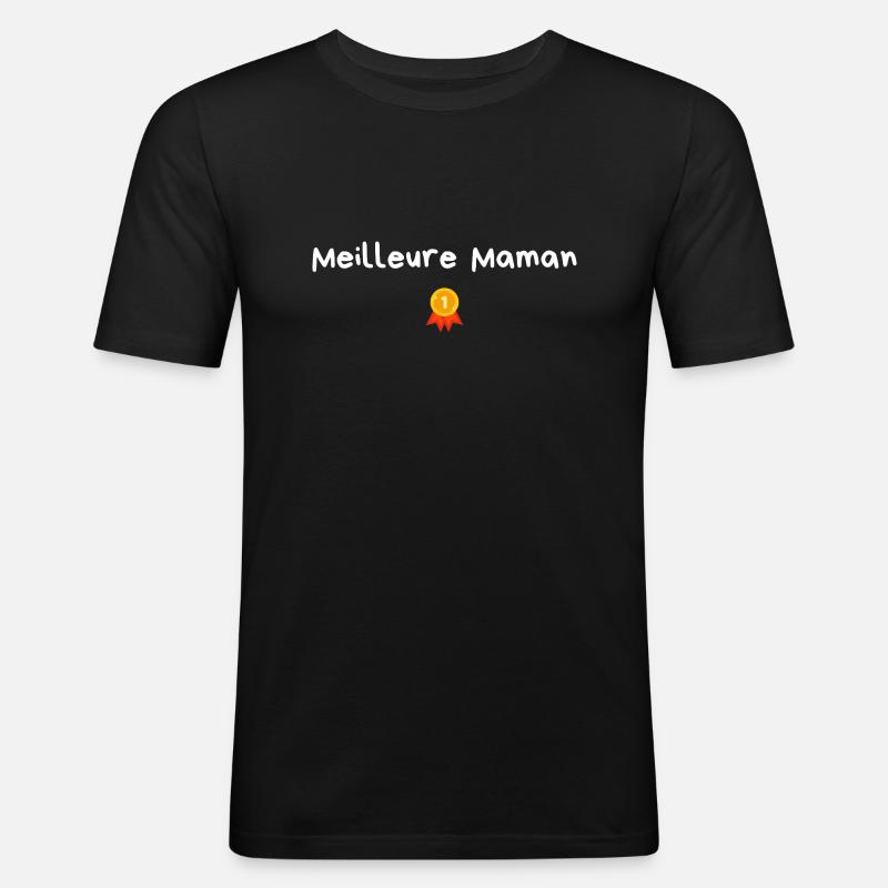 Beste Mama - Mama Geschenkidee - Männer Slim Fit T-Shirt - Schwarz