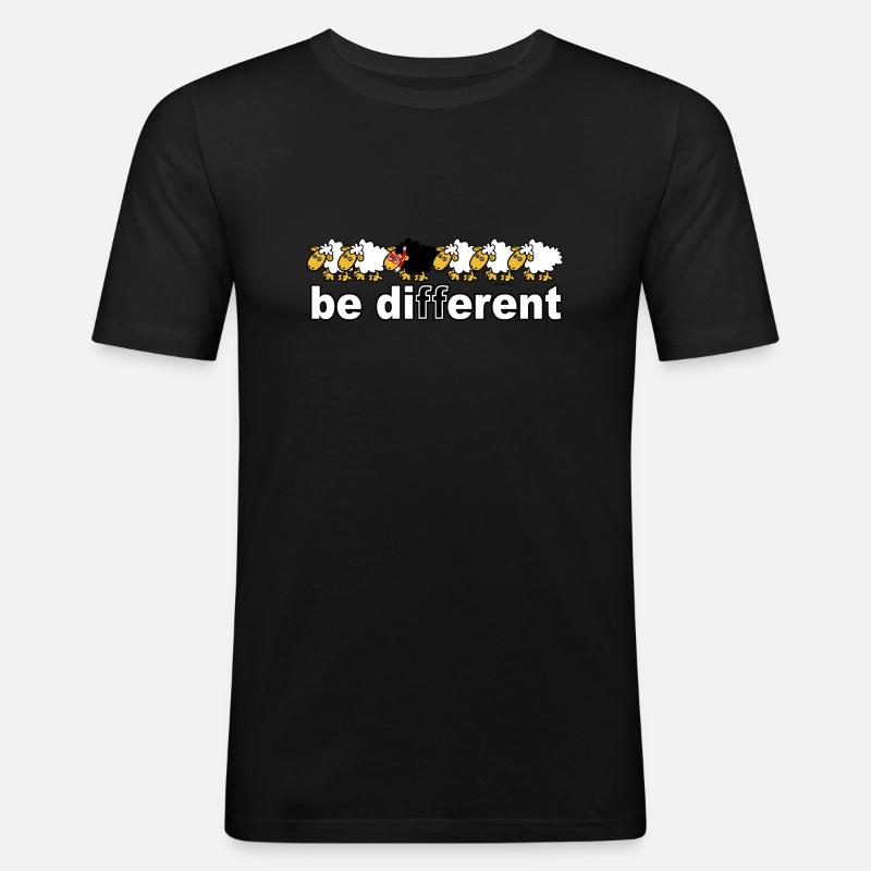 Sei anders Tauchen - Männer Slim Fit T-Shirt - Schwarz