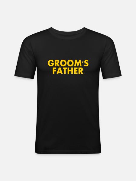 Grooms father - Men's Slim Fit T-Shirt - black