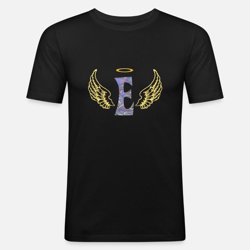 Ange E E 45 - T-shirt près du corps Homme - noir