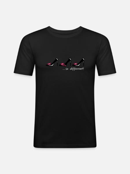 Schuhe Schuhe Schuhe - Männer Slim Fit T-Shirt - Schwarz