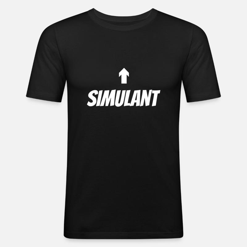 Simulant - Männer Slim Fit T-Shirt - Schwarz