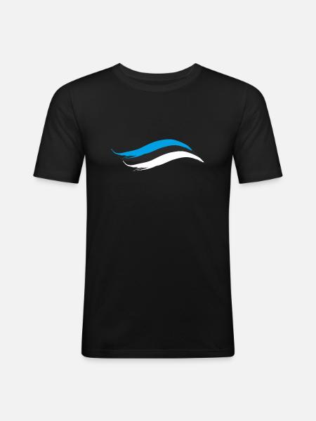 ESTLANDS NATIONAL FLAG - Men's Slim Fit T-Shirt - black