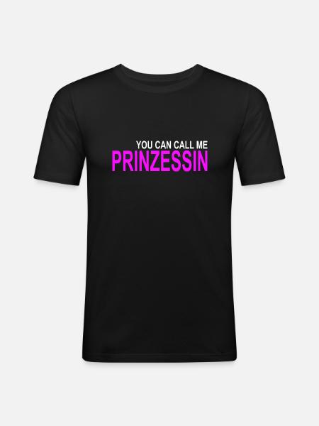 Appelez-moi Princesse - T-shirt près du corps Homme - noir