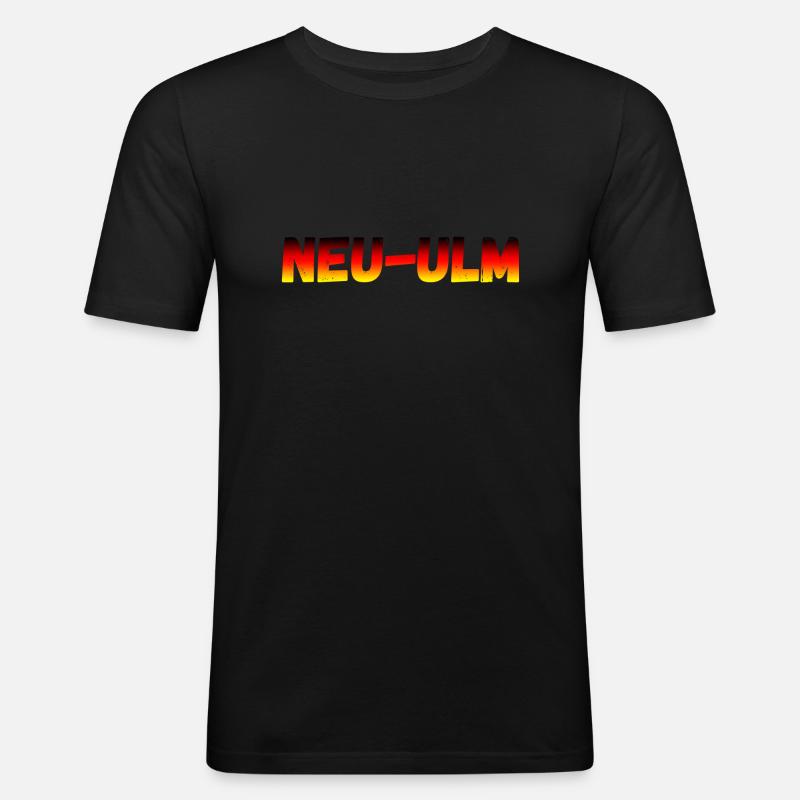 Neu Ulm - Männer Slim Fit T-Shirt - Schwarz