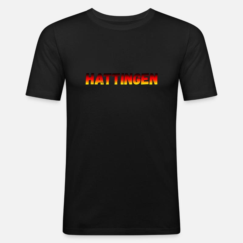 Hattingen - Männer Slim Fit T-Shirt - Schwarz