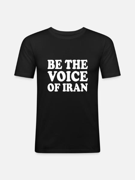 Be the voice of iran - Men's Slim Fit T-Shirt - black