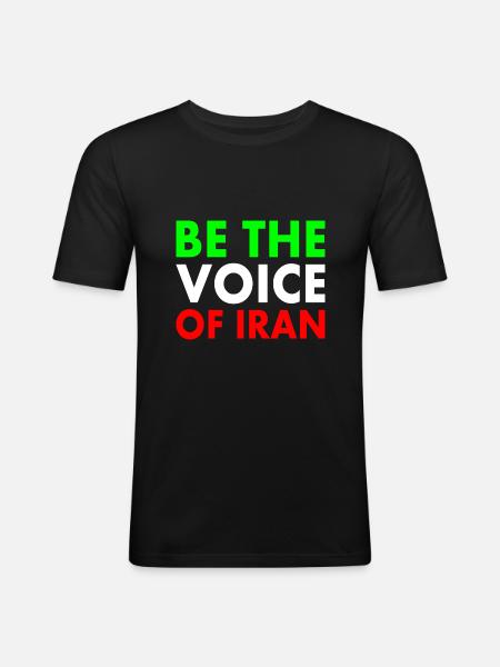 Be the voice of iran - Men's Slim Fit T-Shirt - black