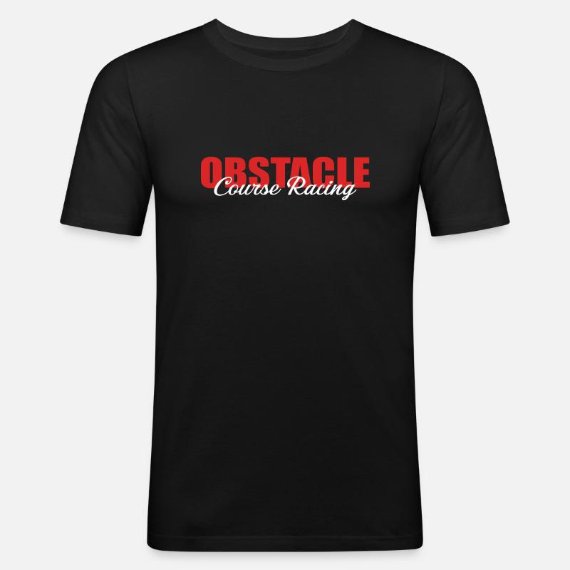 Obstacle Course Racing Gear - Männer Slim Fit T-Shirt - Schwarz