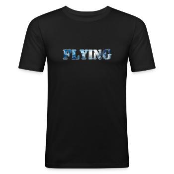 Flying - Men's Slim Fit T-Shirt - black - Front - Nik (191cm)