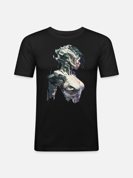 Anime No13 - Männer Slim Fit T-Shirt - Schwarz