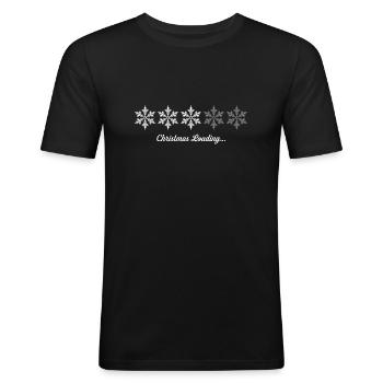 Chargement de Noël - T-shirt près du corps Homme - noir - Devant - Nik (191cm)