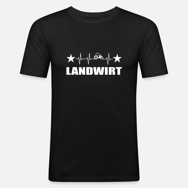 Traktor - Männer Slim Fit T-Shirt - Schwarz