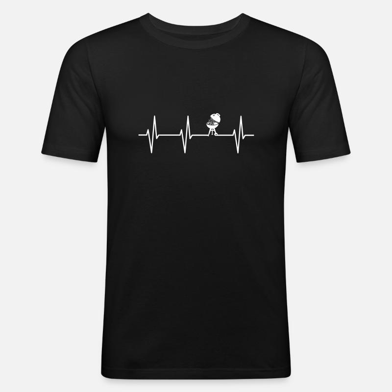 BBQ - Männer Slim Fit T-Shirt - Schwarz