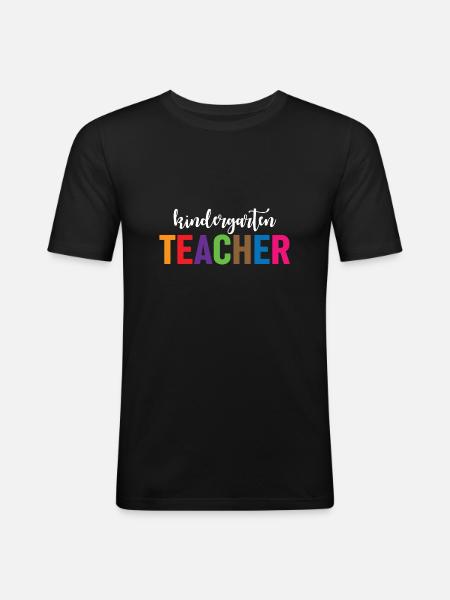 Kindergärtner - Männer Slim Fit T-Shirt - Schwarz