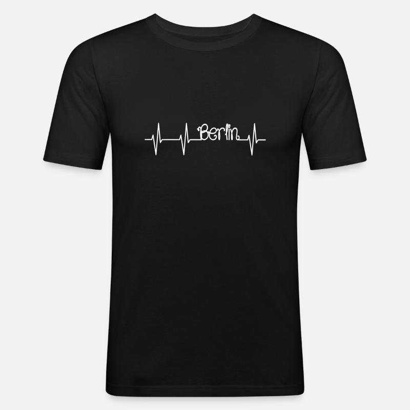 Berlin - Männer Slim Fit T-Shirt - Schwarz