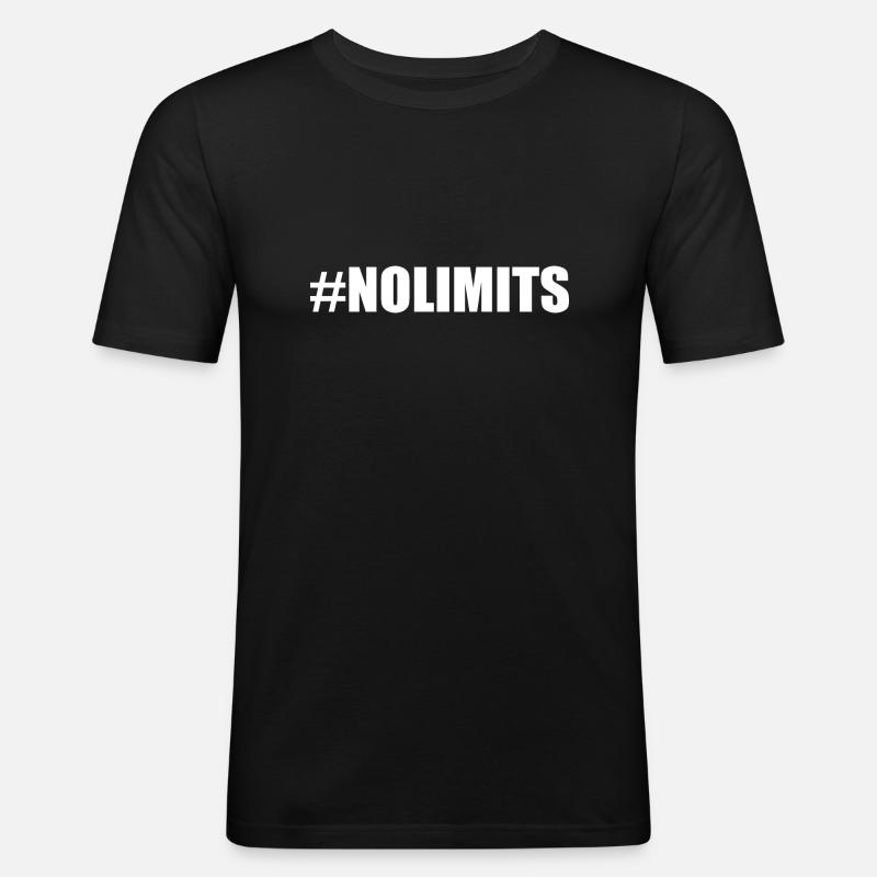 No limits - Männer Slim Fit T-Shirt - Schwarz