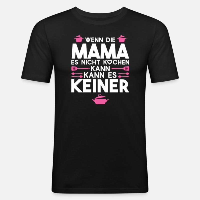Mutter Familie Mama Geschenk - Männer Slim Fit T-Shirt - Schwarz