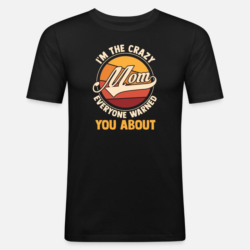 Mama Retro Mutter Geschenk - Männer Slim Fit T-Shirt - Schwarz