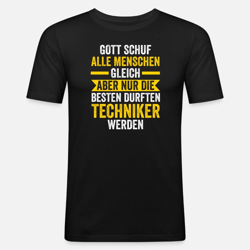 Techniker Beruf Beruf Geschenk - Männer Slim Fit T-Shirt - Schwarz