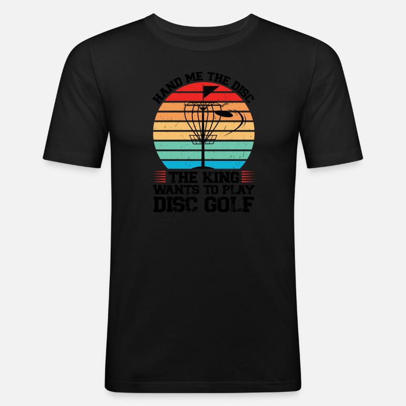 Discgolfer Discgolf Discgolfing Geschenk - Männer Slim Fit T-Shirt - Schwarz