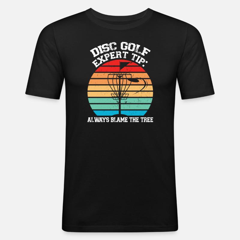 Discgolfer Discgolf Discgolfing Geschenk - Männer Slim Fit T-Shirt - Schwarz