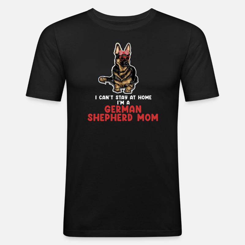 Deutscher Schäferhund Deutsche Schäferhund-Mama De - Männer Slim Fit T-Shirt - Schwarz