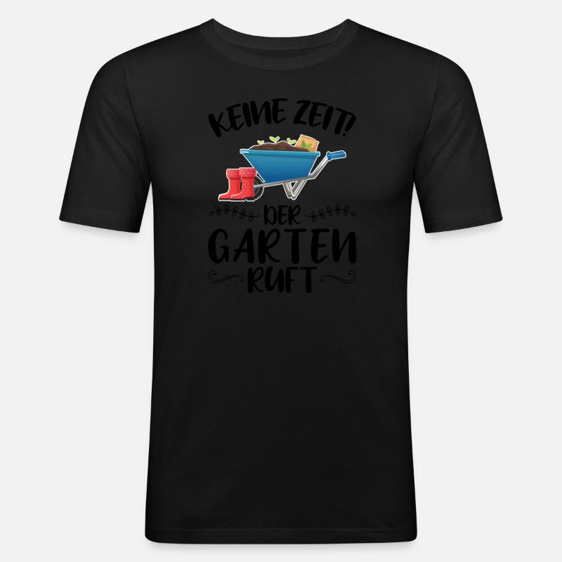 Garten Pflanze Gartenbau Geschenk - Männer Slim Fit T-Shirt - Schwarz