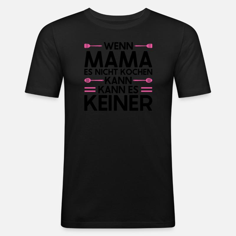 Mutter Mama Tochter Geschenk - Männer Slim Fit T-Shirt - Schwarz