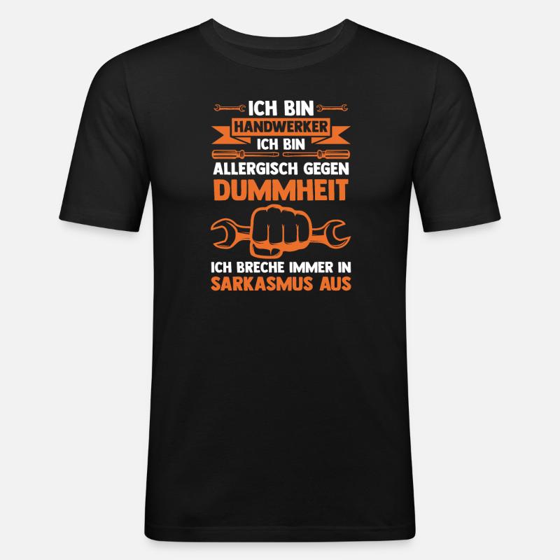 Handwerker Beruf Allroundhandwerker Geschenk - Männer Slim Fit T-Shirt - Schwarz