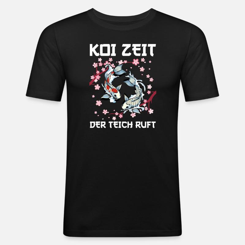 Kois Koi Sarkasmus Geschenk - Männer Slim Fit T-Shirt - Schwarz