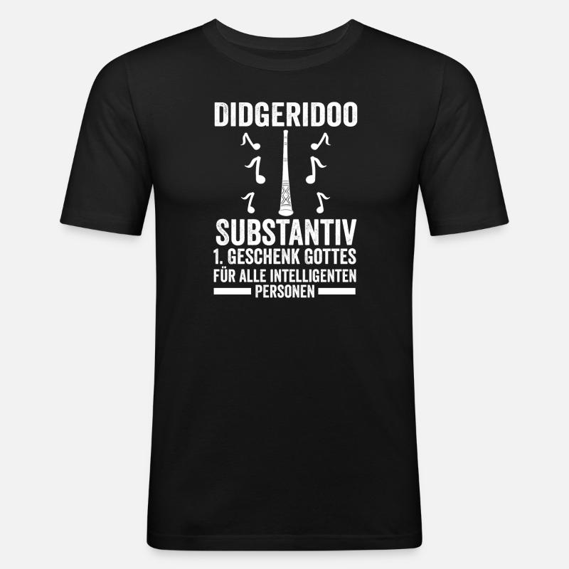 Didgeridoo Musik Didgeridoos Geschenk - Männer Slim Fit T-Shirt - Schwarz
